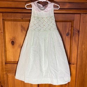 Vintage Green and White Flower Detailing Fancy Dress